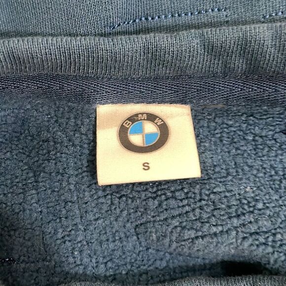 Official BMW AG Quilted Pullover Crewneck Sweatshirt - Blue - S - Picture 8 of 12
